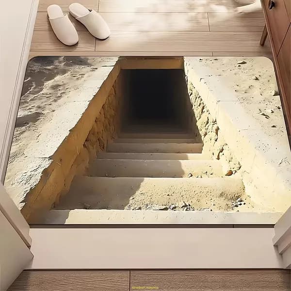 Ковер безворсовый 40x60 см 2 мм 3d-эффект разноцветный