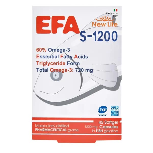 New Life Efa S-1200 (Эфа С-1200) рыбий жир 45 капсул