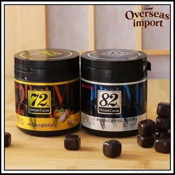 Горький Шоколад в кубиках ЛОТТЕ Дрим Какао 72% - 86 гр., LOTTE Dream Cacao, Корея