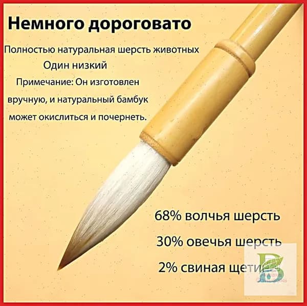Кисть для рисования Круглая, 1 шт.