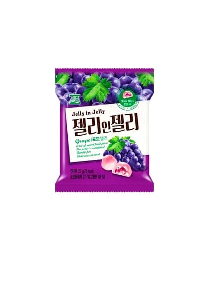 Jelly in Jelly Мармелад с жидким центром, со вкусом винограда, 23 г