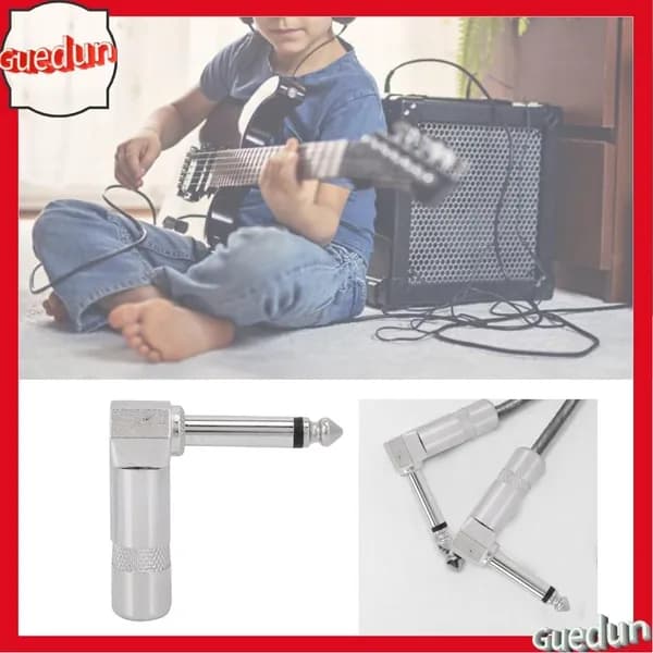 Right Angle 1/4 Inch Plug, никелевое покрытие для защиты от ржавчины, идеален для профессиональных сцен