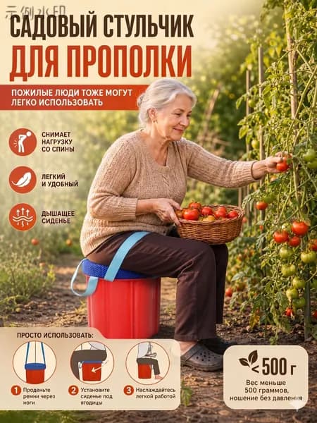 Садовый стул, ABS пластик, 24х24х18 см, 1 шт