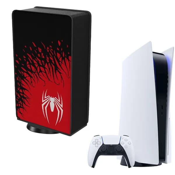 Чехол для PlayStation 5, вертикальный, из водонепроницаемой оксфордской ткани, чёрный
