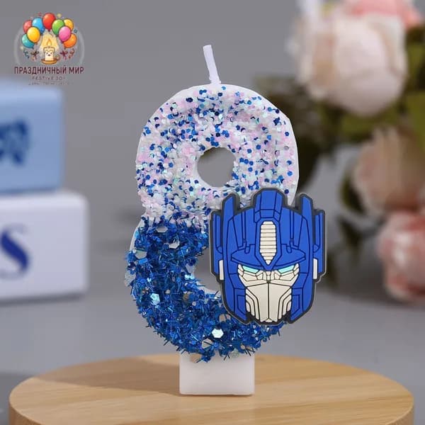 Магические свечи цифра 8 "Без отдушки", 7.5 см х 4 см, 1 шт