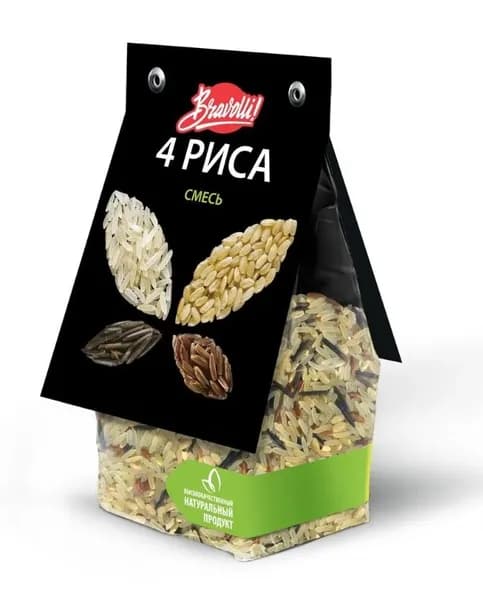 Bravolli Крупа Смесь 4 риса, 350 г