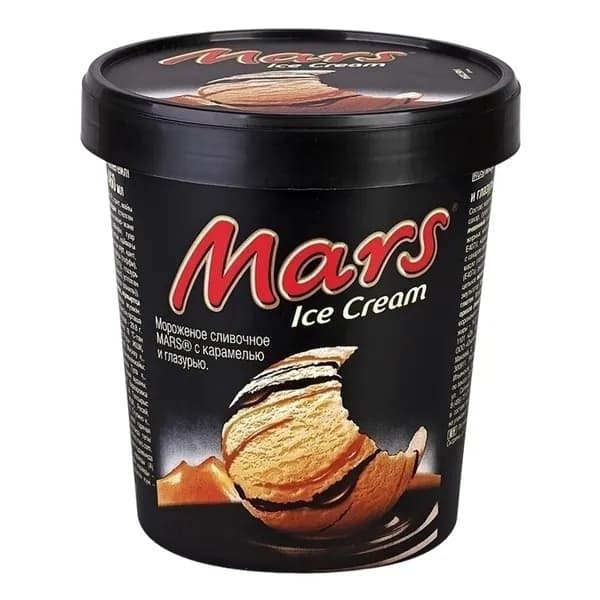 Мороженое сливочное Mars карамель с прослойкой шоколада БЗМЖ 300 г