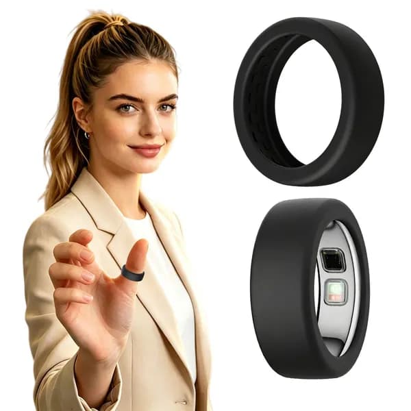 Силиконовый чехол для Oura Ring 5, чёрный, размер M