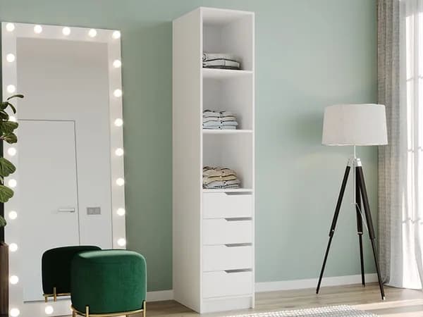 Гардеробная "Британи 25" 400х2000х500, белый
