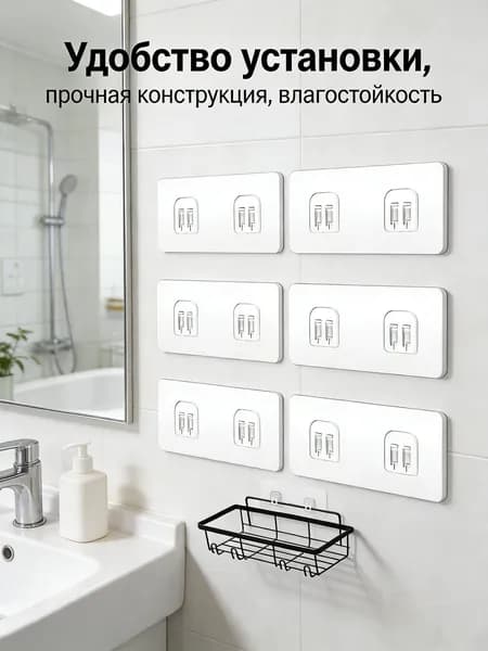 Рейлинг для кухни, ванной х 6 см х 6 см 1 предм. abs пластик прозрачный