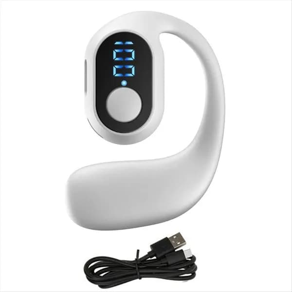 N2Подвесная Bluetooth-Гарнитура С Одним Ухом И Цифровым Дисплеем, Белая