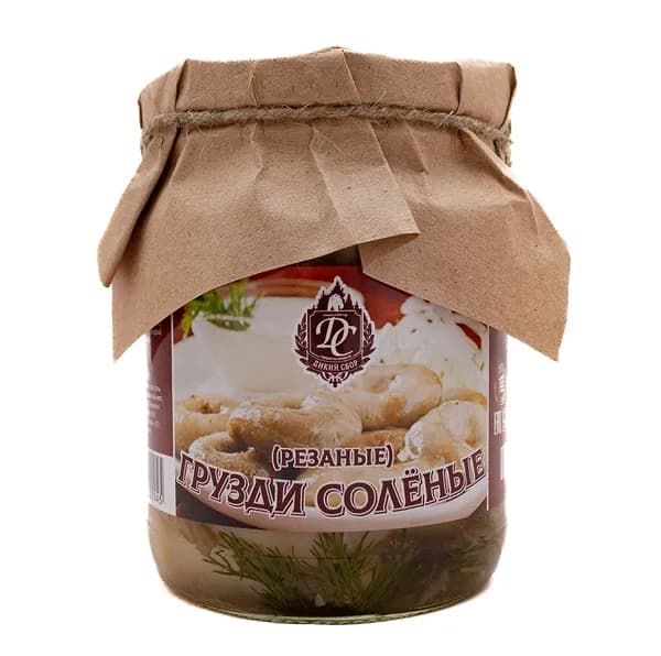 Грибы Дикий Сбор грузди белые соленые резаные 300г, Россия