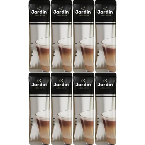 Кофейный напиток Jardin 3 в 1 Latte растворимый в стиках 18 г x 8 шт, набор: 8 штук
