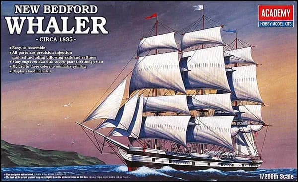 Эксклюзивный премиумнабор 1/200 Academy, сборка New Bedford Whaling корабля