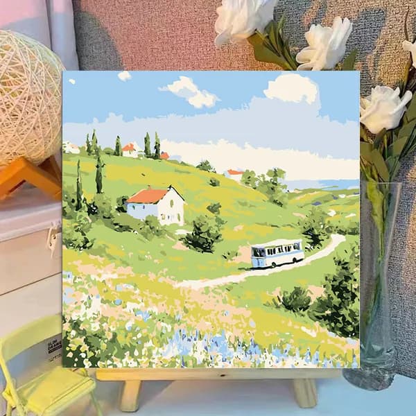 Картина по номерам, 20x20 CM, Кошки и собаки,Мультфильмы, подарки для детей, декомпрессия
