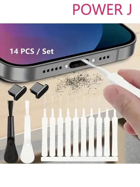 Набор для чистки порта зарядки телефона Type-C, 14 предметов