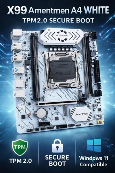 Amentmen Х99 A4 WHITE TPM2.0 SECURE BOOT,Комплект игровой X99, LGA 2011-3, DDR4, Материнская плата