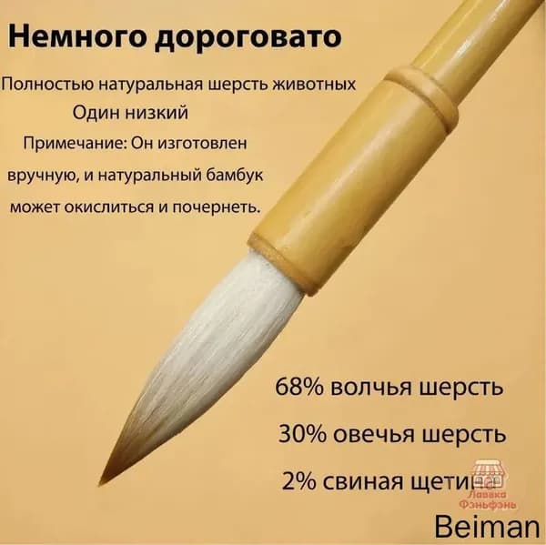 Кисть для рисования Круглая, 1 шт.