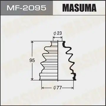 Пыльник шруса внутреннего honda, hyundai, isuzu, mazda, mitsubishi, nissan, opel mf2095 masuma