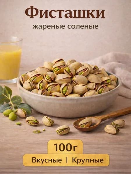 Фисташки жареные солёные 100г. США (Калифорния)