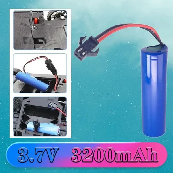 1 шт-Аккумуляторная батарея 3.7V18650 Li-ion 3200mAh с разъемом SM-2P