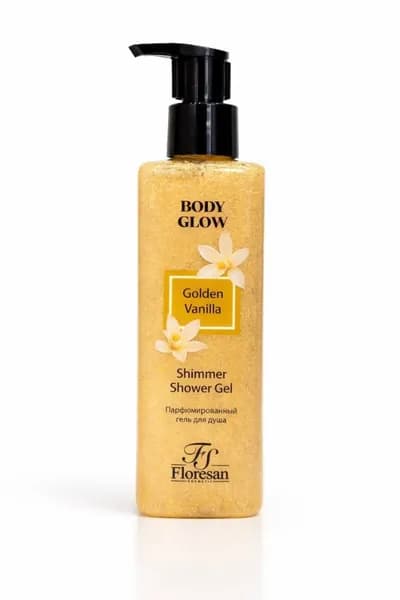 Floresan Парфюмированный гель для душа с шиммером, Golden Vanilla, 250мл
