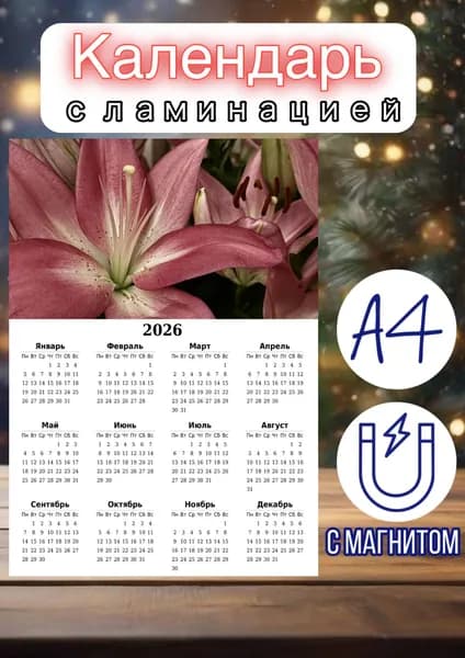 Календарь 2026 г., Настенный