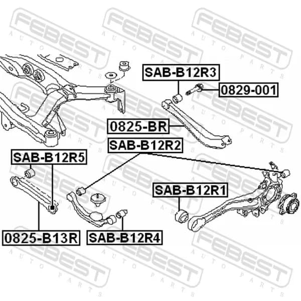 Сайлентблок Задней Цапфы (FEBEST SAB-B12R2)