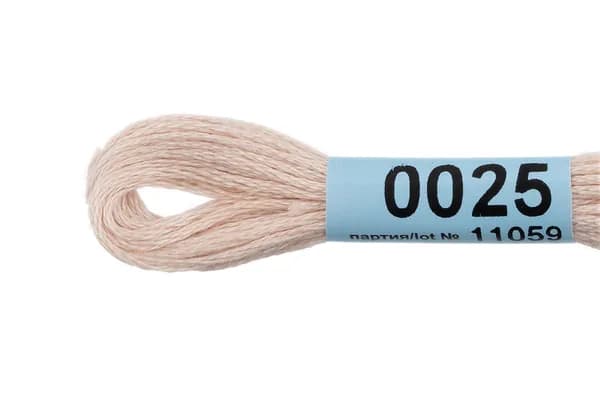 Мулине GAMMA нитки для вышивания 2 шт. по 8 м., 0025 светло-розовый
