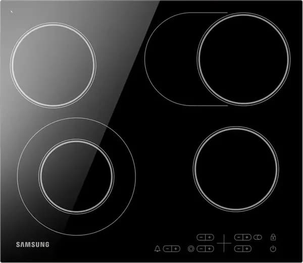 Варочная поверхность Samsung, электрическая, 4 конфорки, стеклокерамика, цвет черный, (NZ64T3516AK/WT). Товар уцененный