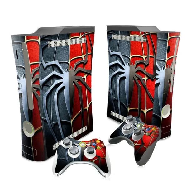 Пленка для наклейки игровой консоли подходит для толстой консоли Xbox360 с рисунком Человека-паука и Дэдпула