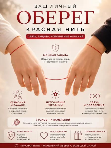 Красная нить оберег от сглаза и порчи