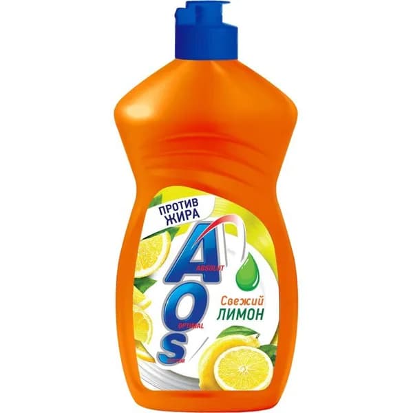 AOS Средство для мытья посуды, Лимон, 450г