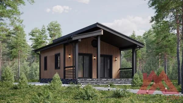 Архитектурное решение каркасного дома "Соул-2", 6*8 м, 41 м.кв