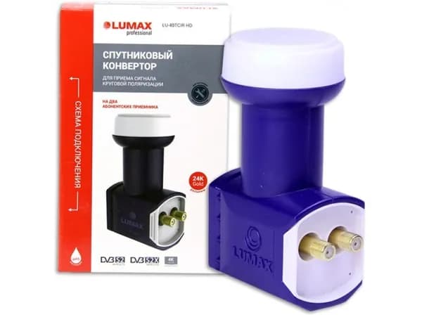 Спутниковый конвертер Lumax LU-40TCir TWIN (Подходит для Триколор и НТВ+)
