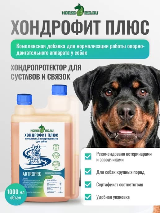 Хондропротектор для собак и кошек Хондрофит Плюс — жидкий ко…