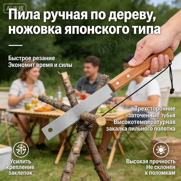 Пила ручная по дереву, ножовка японского типа