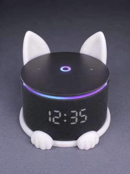 Подставка для Яндекс станции Алиса Мини 3 PRO YNDX-00059 Кошачьи ушки Белый