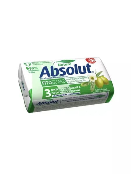 Абсолют / Absolut Nature - Мыло туалетное антибактериальное Fitoguard масло Оливы 90 г