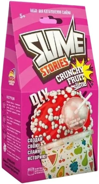 Набор для опытов и экспериментов "Slime Stories. Crunchy fruit", комплект для изготовления слайма с ингредиентами и инструкцией, от 5 лет