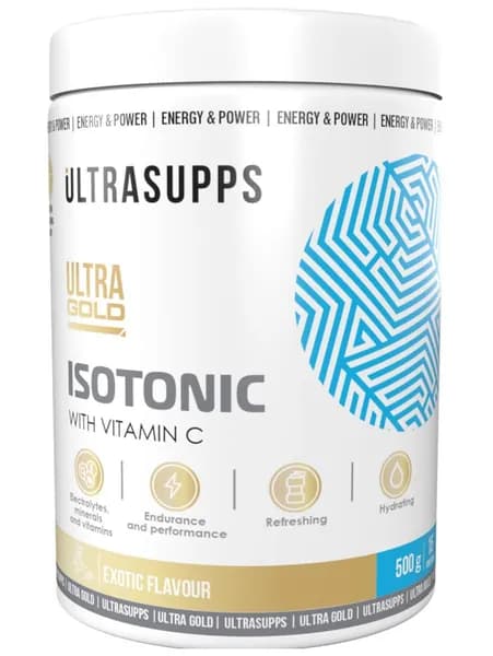 Изотоник + Витамин С UltraSupps Ultra Gold Isotonic - 500 г, экзотический