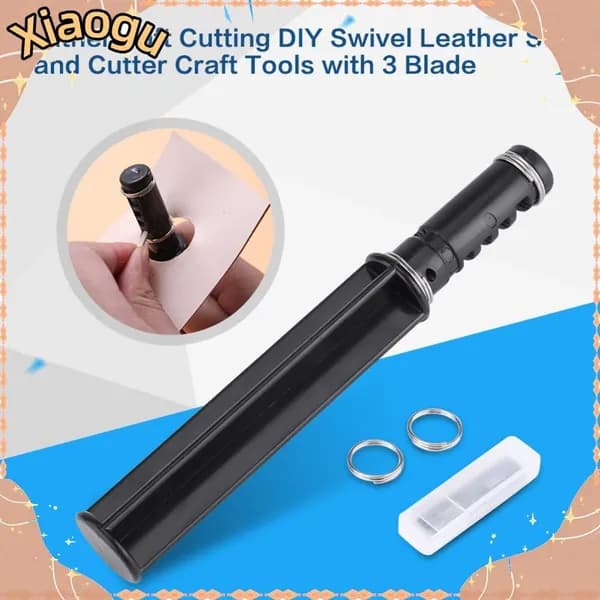 DIY инструменты для кожи, универсальный резак для лент с тремя лезвиями для кожаных продукций