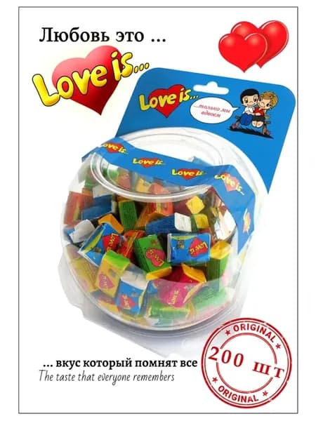 Жевательная резинка Love is Микс Ловис 200 шт