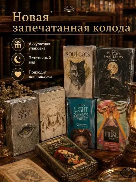 Таро-бокс сюрприз, случайная запечатанная колода Таро или Оракул, подарок для любителей эзотерики, 1 шт.