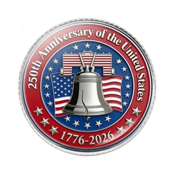 Значок-булавка 250 лет США , Серебро - 5