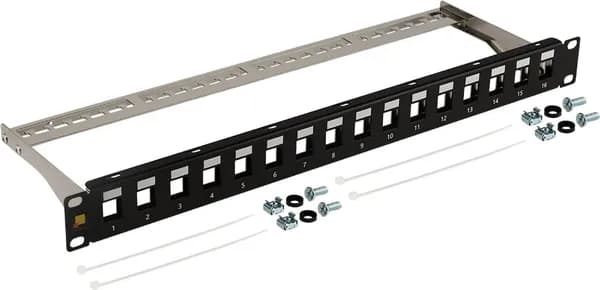 Патч панель наборная 16 портов Lanmaster 19" 1U 16x FTP (LAN-PPN16OK-STP)