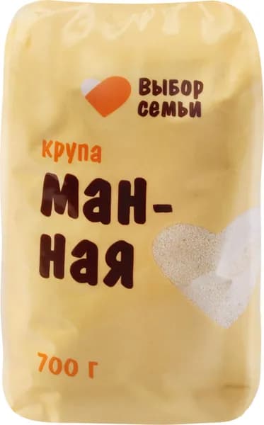 Крупа манная ВЫБОР СЕМЬИ Марка М, 700г
