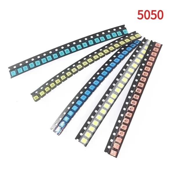 100 штук наборов SMD светодиодов 0603/0805/1206/5050/5730 в 5 цветах миниатюрные светодиоды красного, белого, жёлтого, зелёного и синего для самостоятельного изготовления