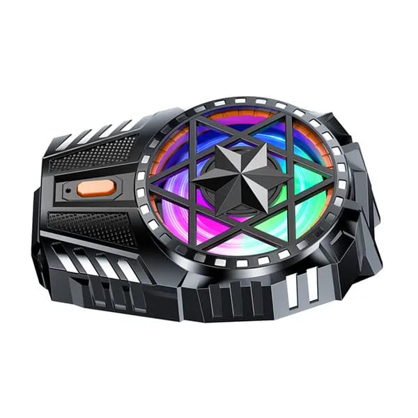 Внешний охлаждающий вентилятор для смартфона: регулируемая скорость, RGB-подсветка, эластичное крепление