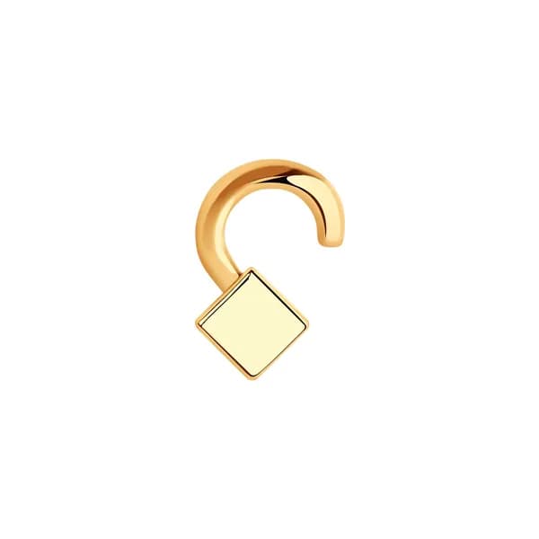 Золотой пирсинг в нос DIAMANT-ONLINE 585 пробы